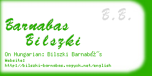 barnabas bilszki business card